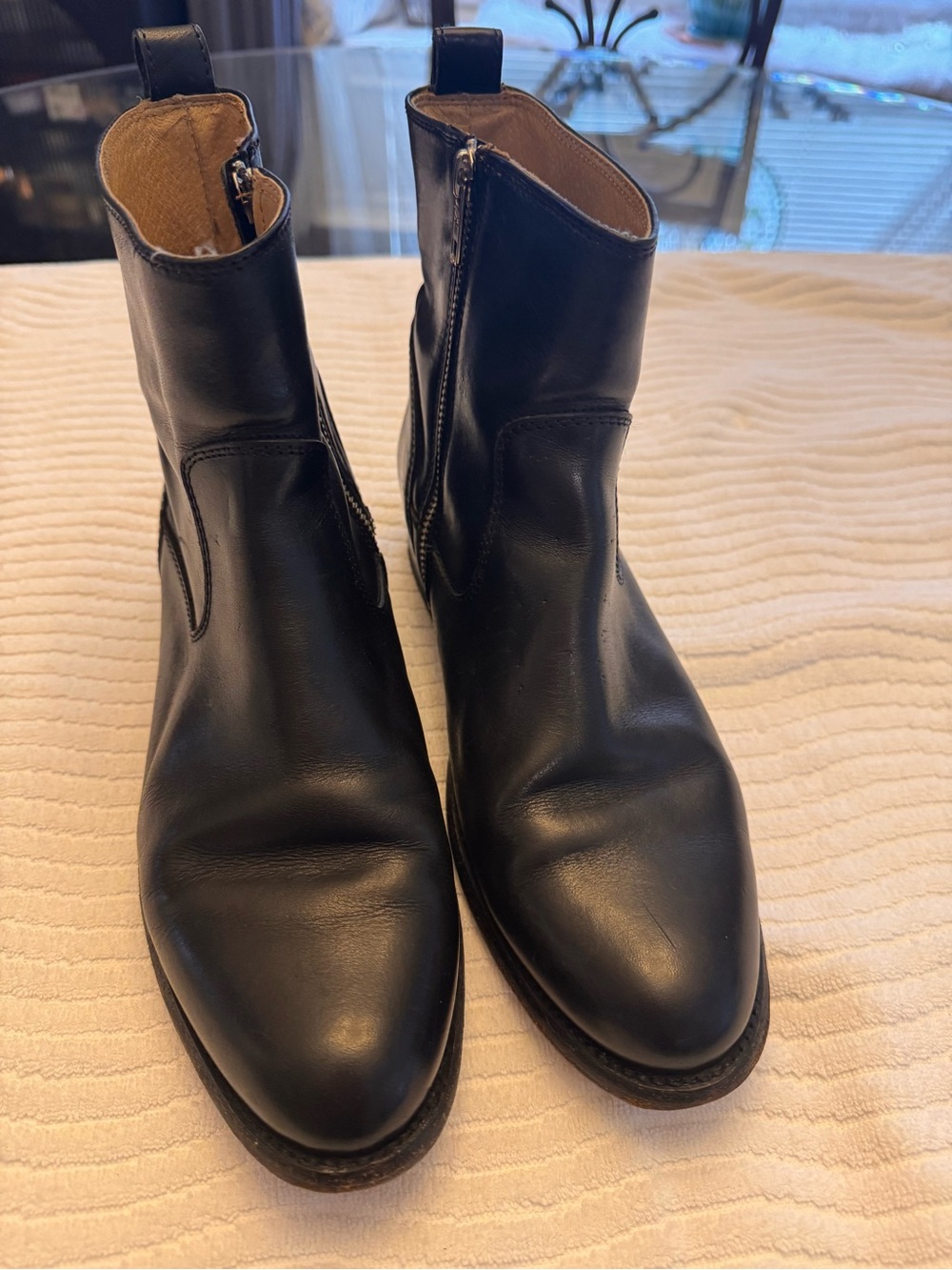 The Frye Company black leather ankle boots - Picture 3 of 7